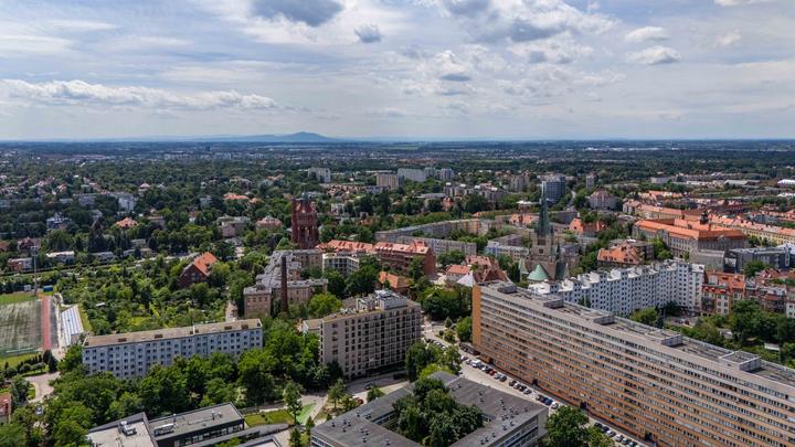 Okolica z lotu ptaka – ul. Drukarska 45, Wrocław